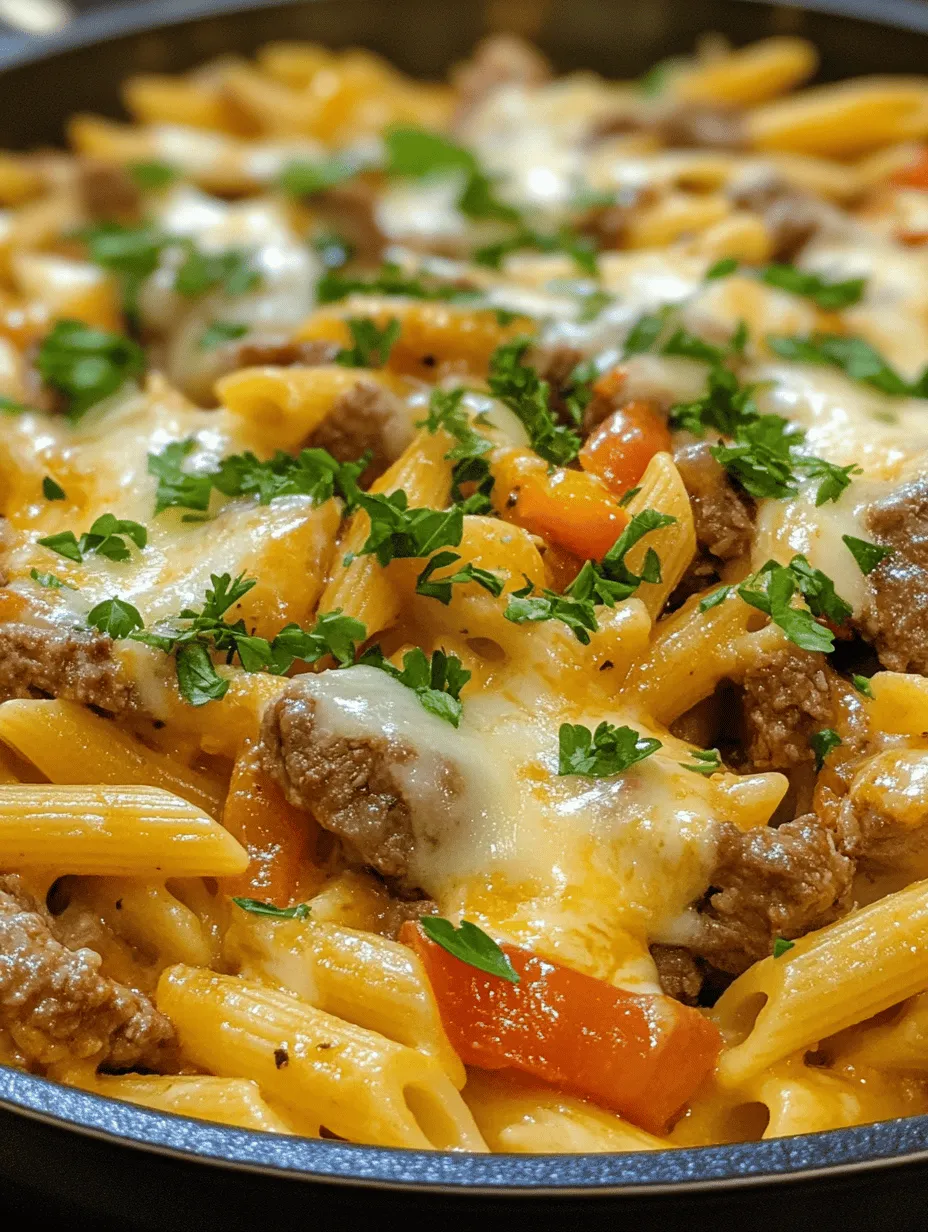 One-Pot Philly Cheesesteak Pasta: A Flavorful and Convenient Twist on a Classic