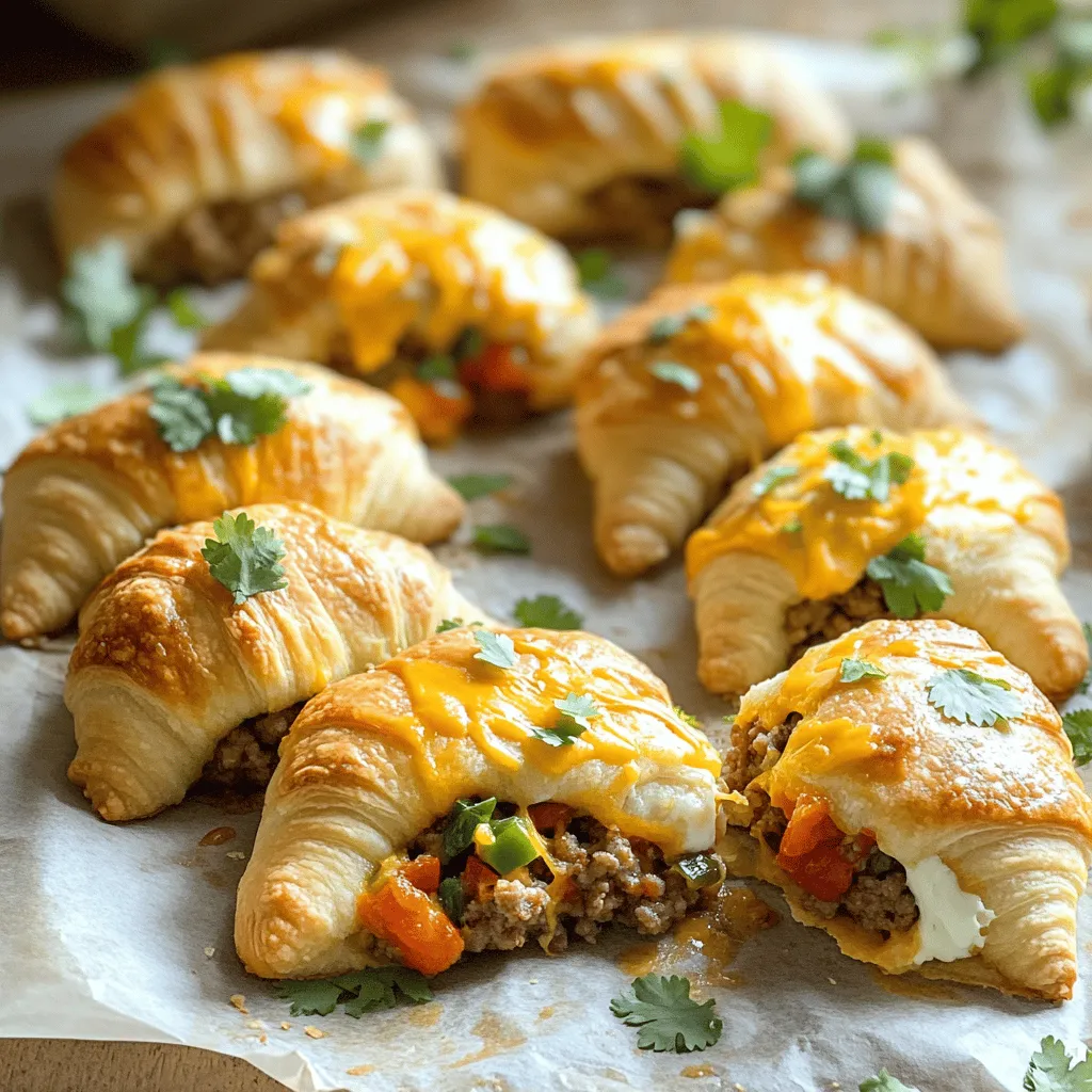 The Rotel Sausage & Cream Cheese Crescents recipe shines with simple ingredients. First, you need ground sausage. I suggest using a pound of your favorite spice level. This choice gives the dish its rich flavor.