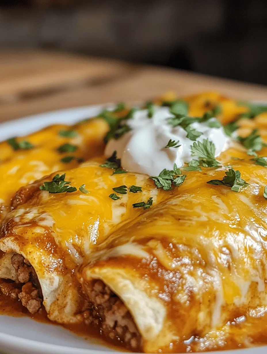 Quick &#038; Zesty Ground Beef Enchiladas