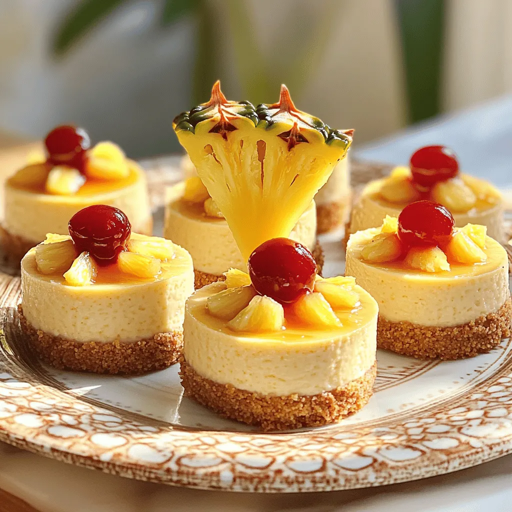 To make delicious mini pineapple upside down cheesecakes, gather these ingredients. Each one plays a key role in making this dessert shine.