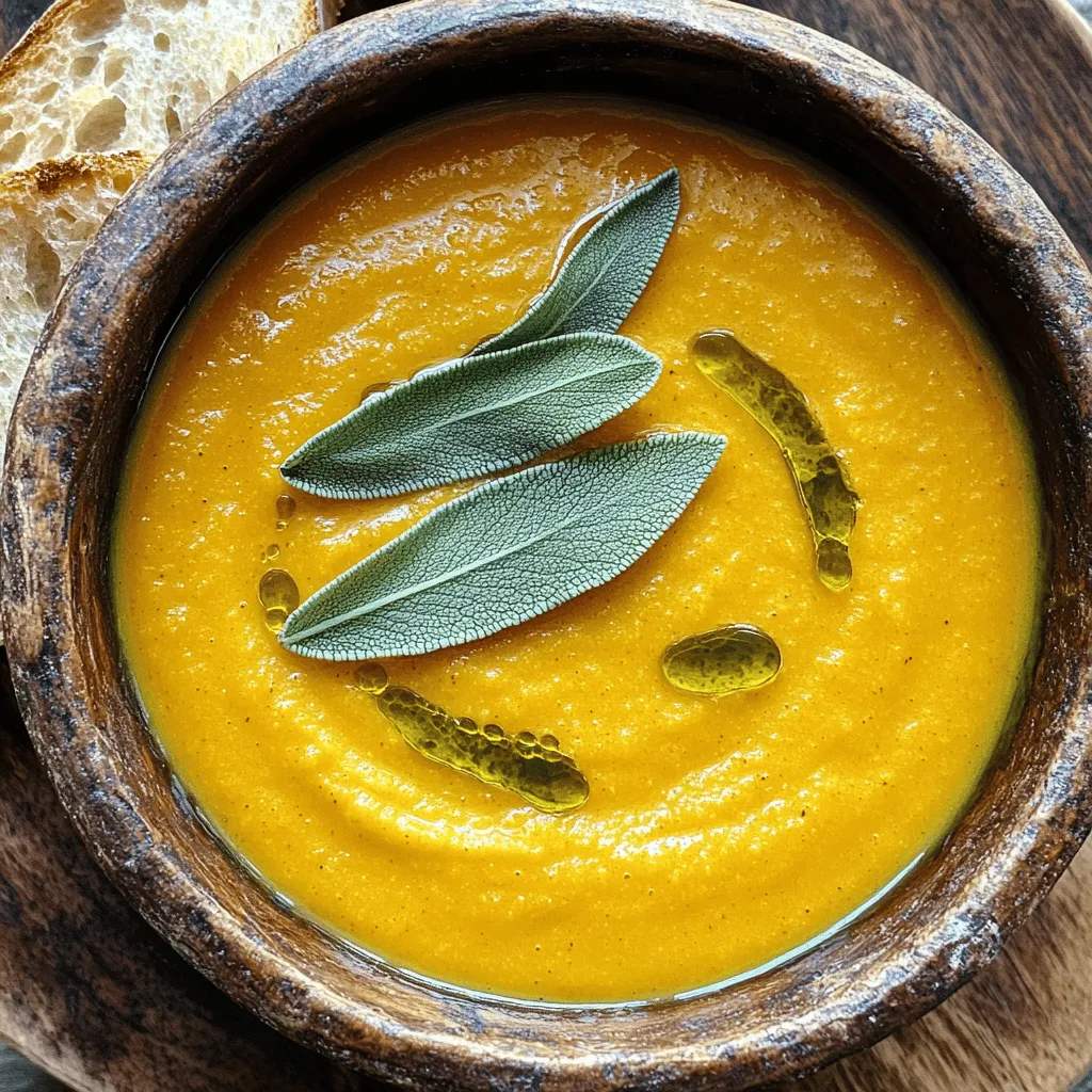Savory Pumpkin Soup with Sage Comforting Fall Dish
