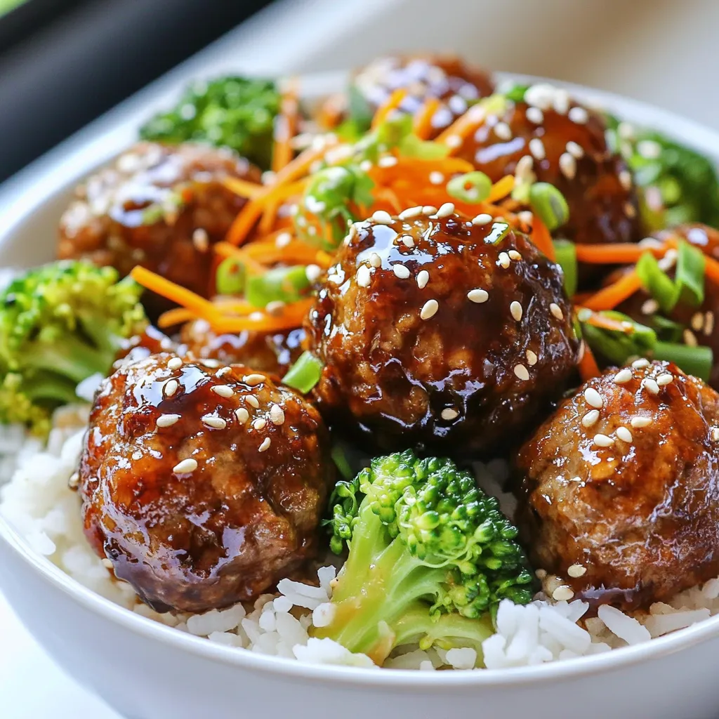 Teriyaki Meatball Rice Bowls Tasty and Easy Recipe