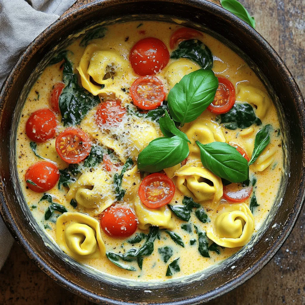 One-Pot Creamy Tuscan Tortellini Simple Dinner Recipe