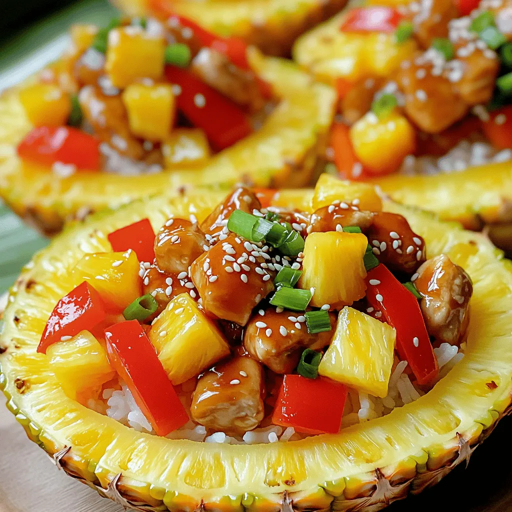 Teriyaki Chicken Pineapple Bowls Flavorful and Fun Dish
