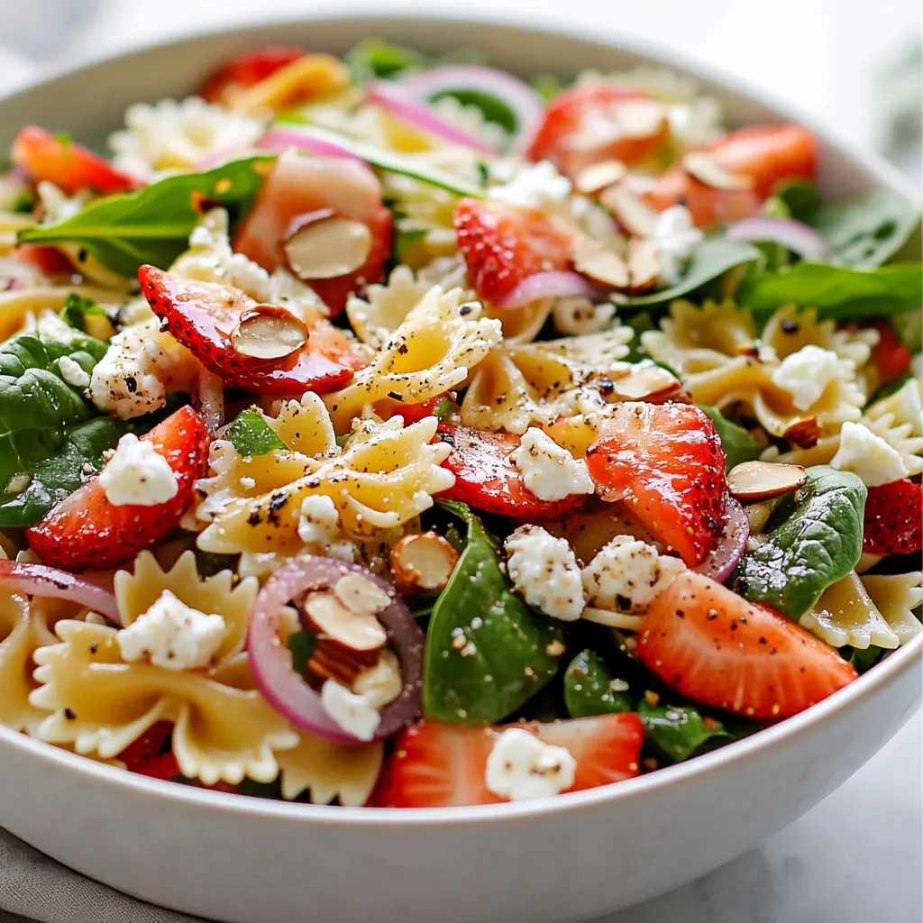 Strawberry Spinach Pasta Salad Refreshing Summer Dish