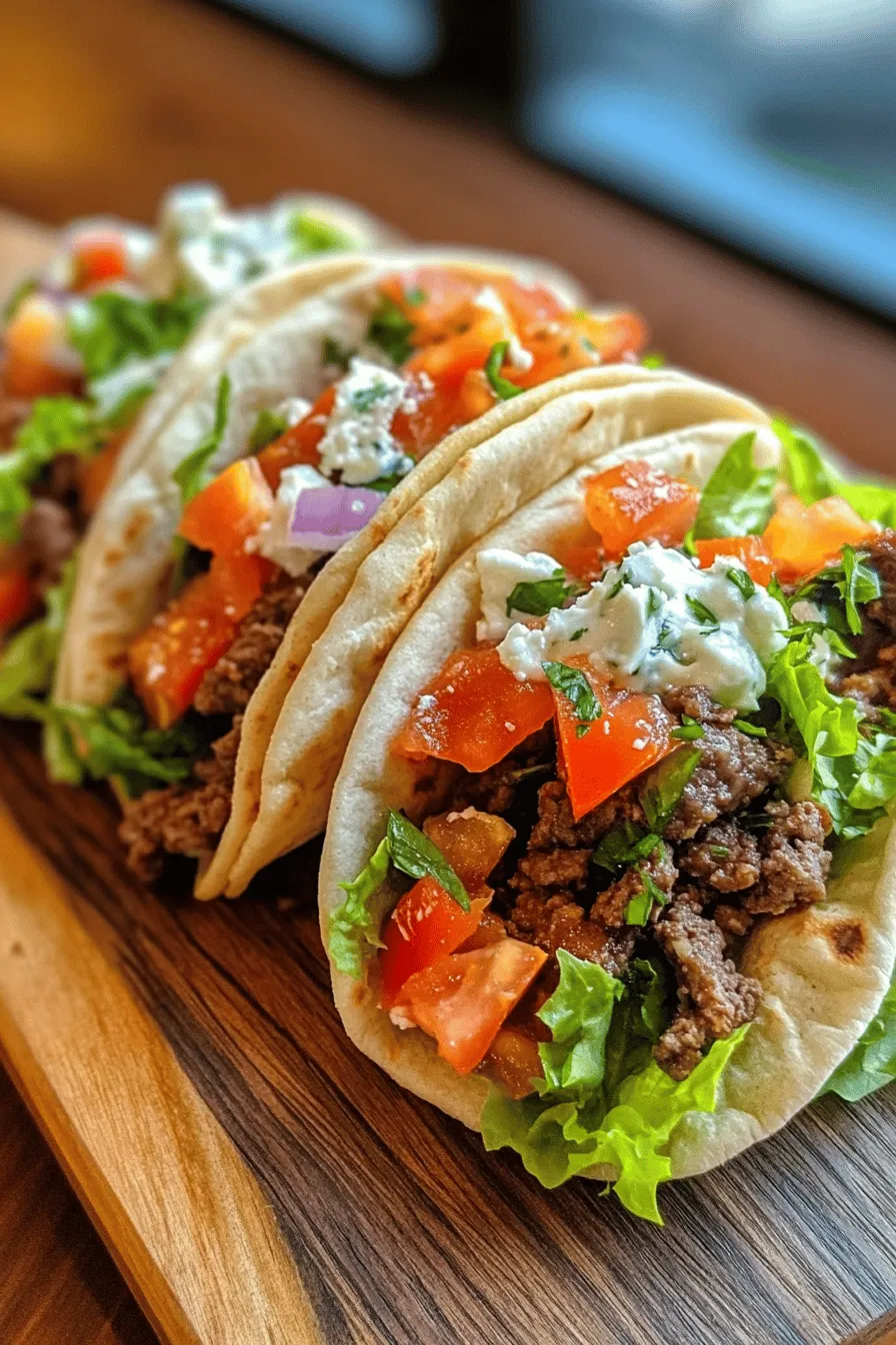 Mediterranean Bliss: Ground Beef Gyros