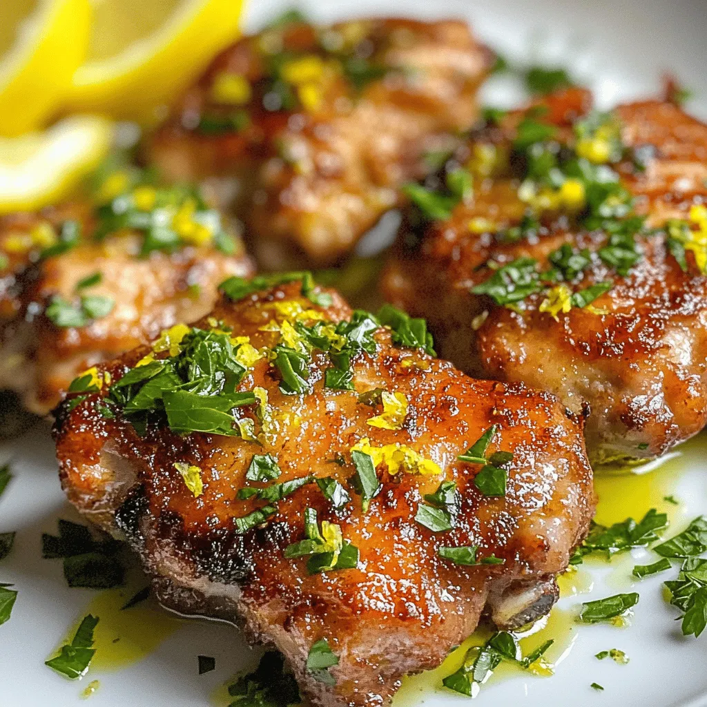 Zesty Lemon Garlic Air Fryer Boneless Chicken Thighs