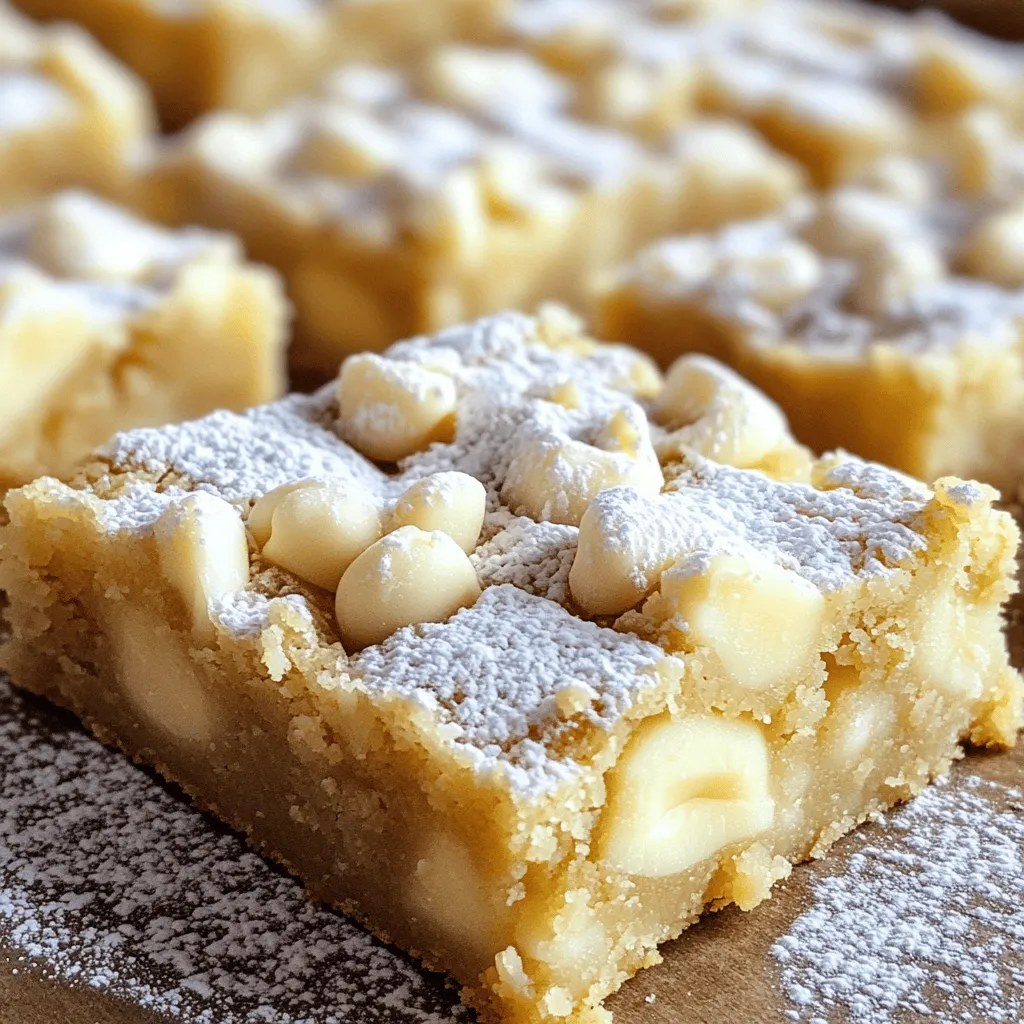 White Chocolate Macadamia Blondies Easy Dessert Recipe