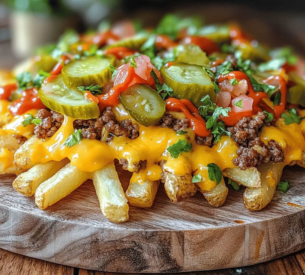 Comfort food holds a special place in our hearts and on our plates, often evoking nostalgia and satisfying cravings in a way that few other cuisines can. The cultural significance of comfort food is deeply rooted in its ability to provide warmth and familiarity. As society has evolved, so too have our eating habits, prompting a renewed appreciation for hearty, soul-soothing meals. Cheeseburger Fries fit perfectly into this trend, combining the classic flavors of a cheeseburger with the irresistible crunch of fries, ensuring that every bite delivers both satisfaction and comfort.