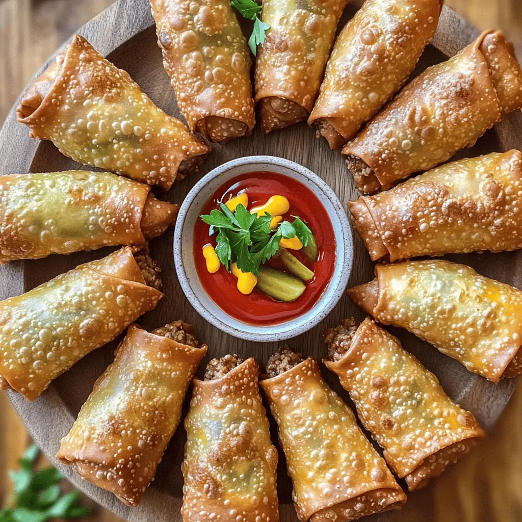 Cheeseburger Egg Rolls Irresistible Flavor Wrapped Treat