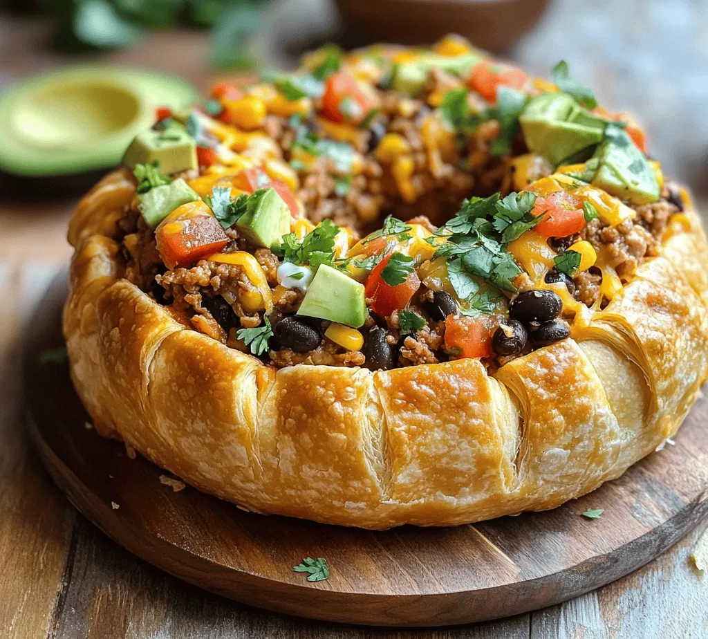 The Turkey Taco Ring is a delightful twist on traditional taco night, transforming familiar flavors into a visually stunning centerpiece for your dinner table. This dish combines the savory richness of ground turkey with classic taco ingredients, all wrapped in a warm, flaky crescent roll dough. Not only is it a treat for the taste buds, but the ring shape makes it an eye-catching option that’s sure to impress family and friends alike.