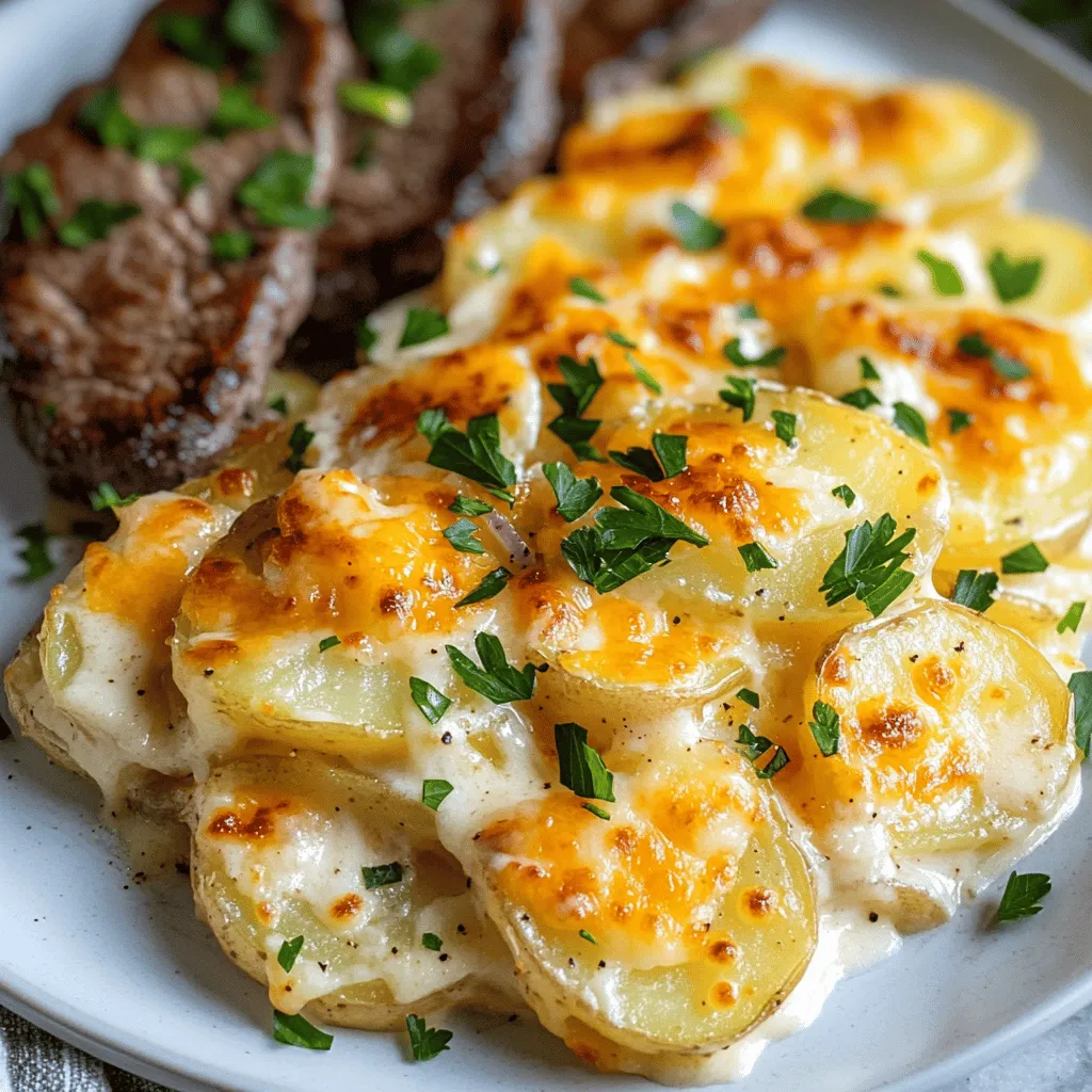 Delicious Scalloped Potatoes with Savory Beef Cutlets