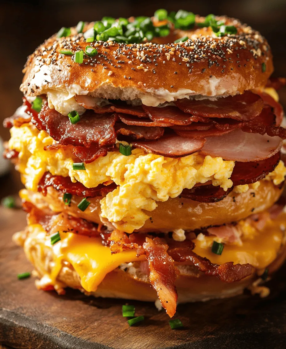 The Four Meat, Four Cheese Bagel Breakfast Sandwich is the ultimate breakfast indulgence, combining a rich medley of flavors and textures that will satisfy even the heartiest of appetites. With its layers of savory meats and creamy cheeses, this sandwich is not just a meal; it’s an experience that offers a delightful start to your day. Whether you’re a busy professional seeking a quick breakfast or a weekend brunch enthusiast looking to impress your guests, this recipe is perfect for those who want to kickstart their day with a protein-packed meal that is both delicious and fulfilling.