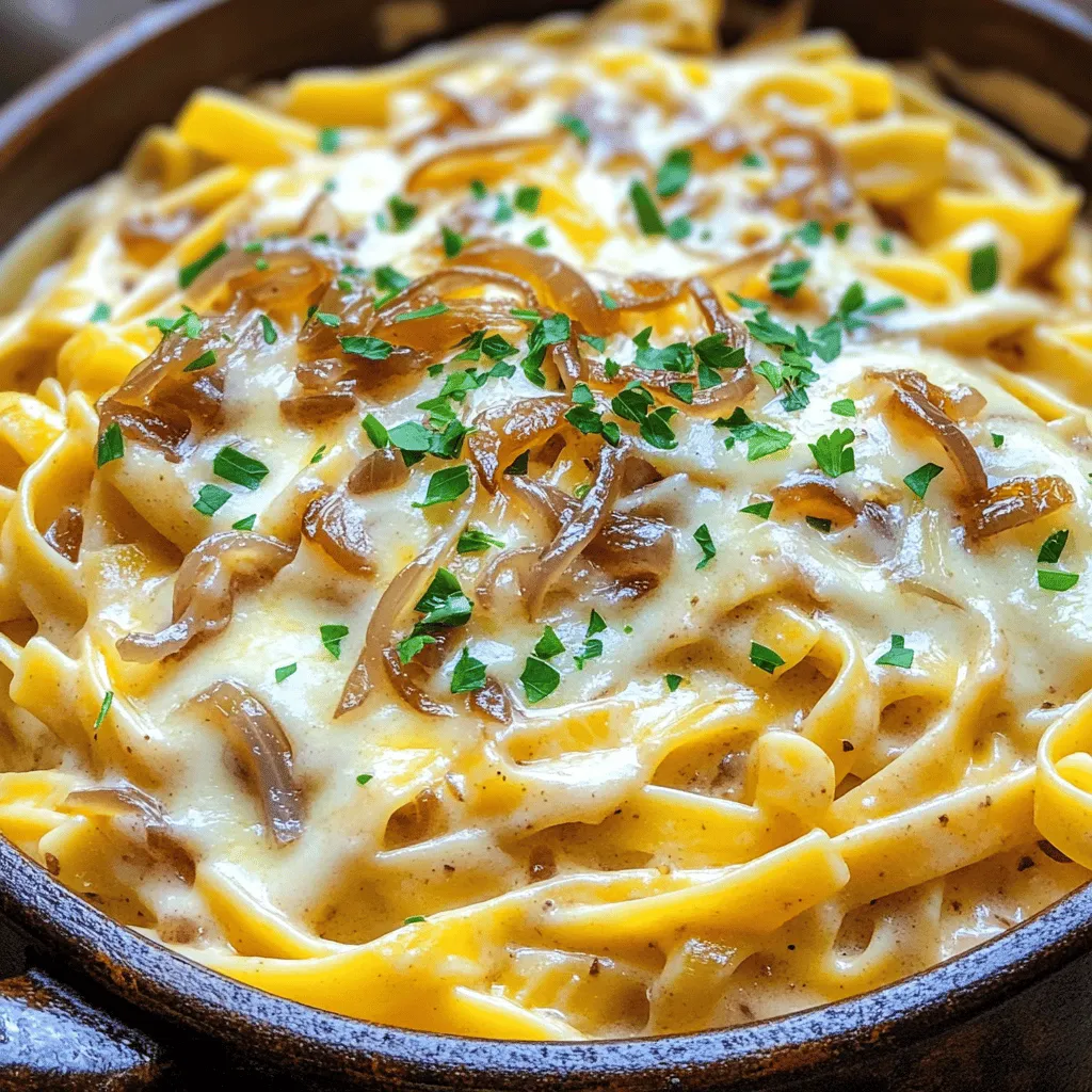 Creamy One Pot French Onion Pasta Delight Recipe
