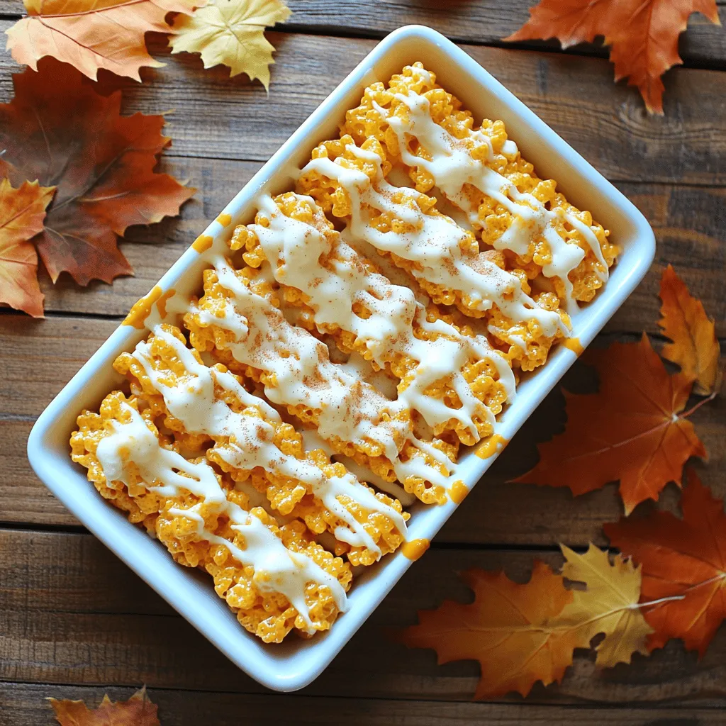 Pumpkin Spice Rice Krispie Treats Delightful Fall Treat