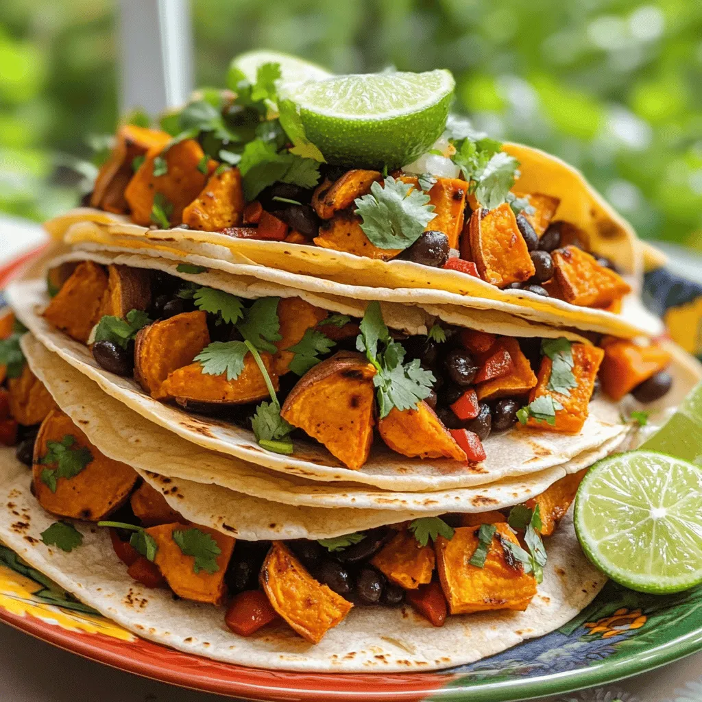 Savory Sweet Potato and Black Bean Tacos Recipe