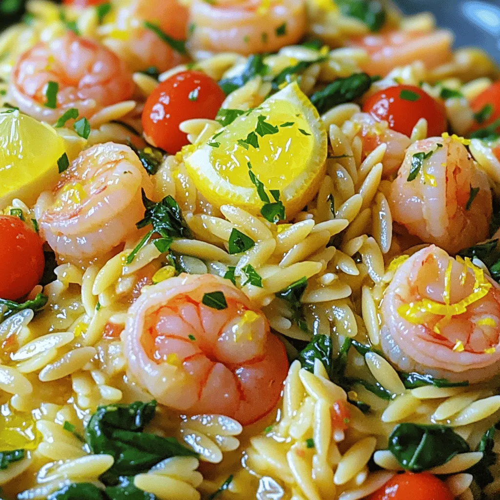 Lemon Garlic Shrimp Orzo Simple and Flavorful Meal