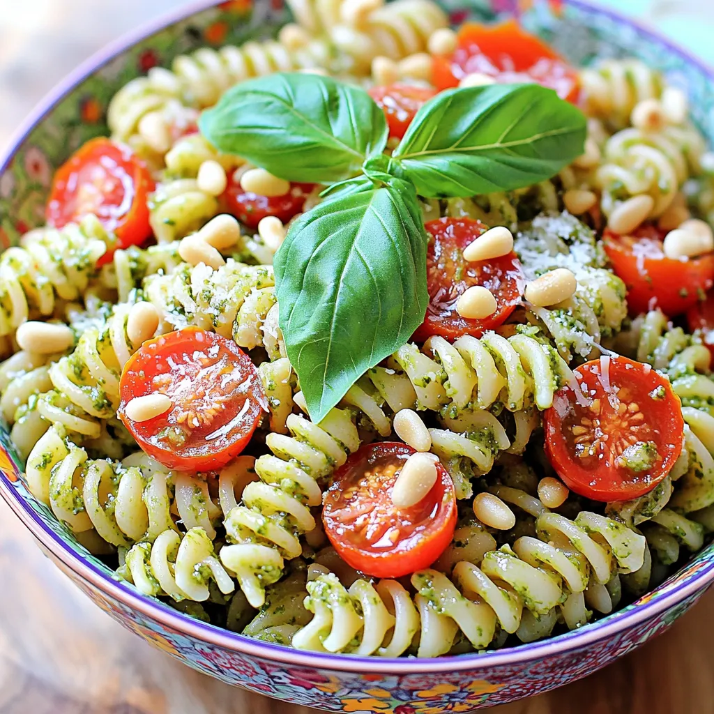 Pesto Pasta Salad with Cherry Tomatoes Fresh Delight