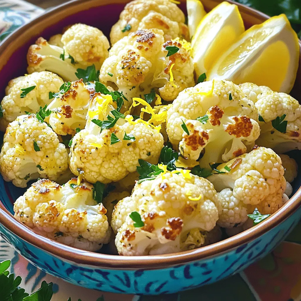 Zesty Lemon-Herb Roasted Cauliflower Vibrant Side Dish