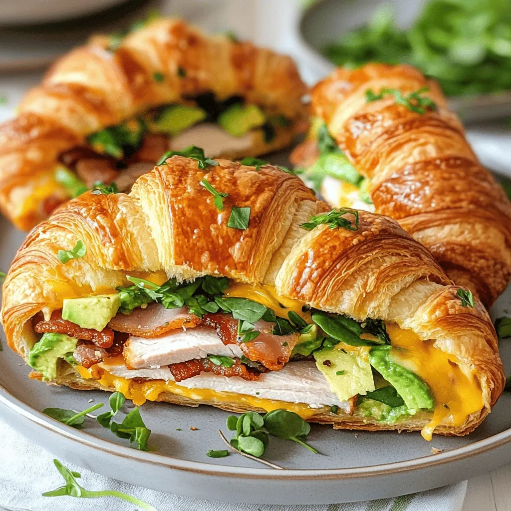 Turkey Cheddar Bacon Croissant Delight: A Quick and Satisfying Meal
