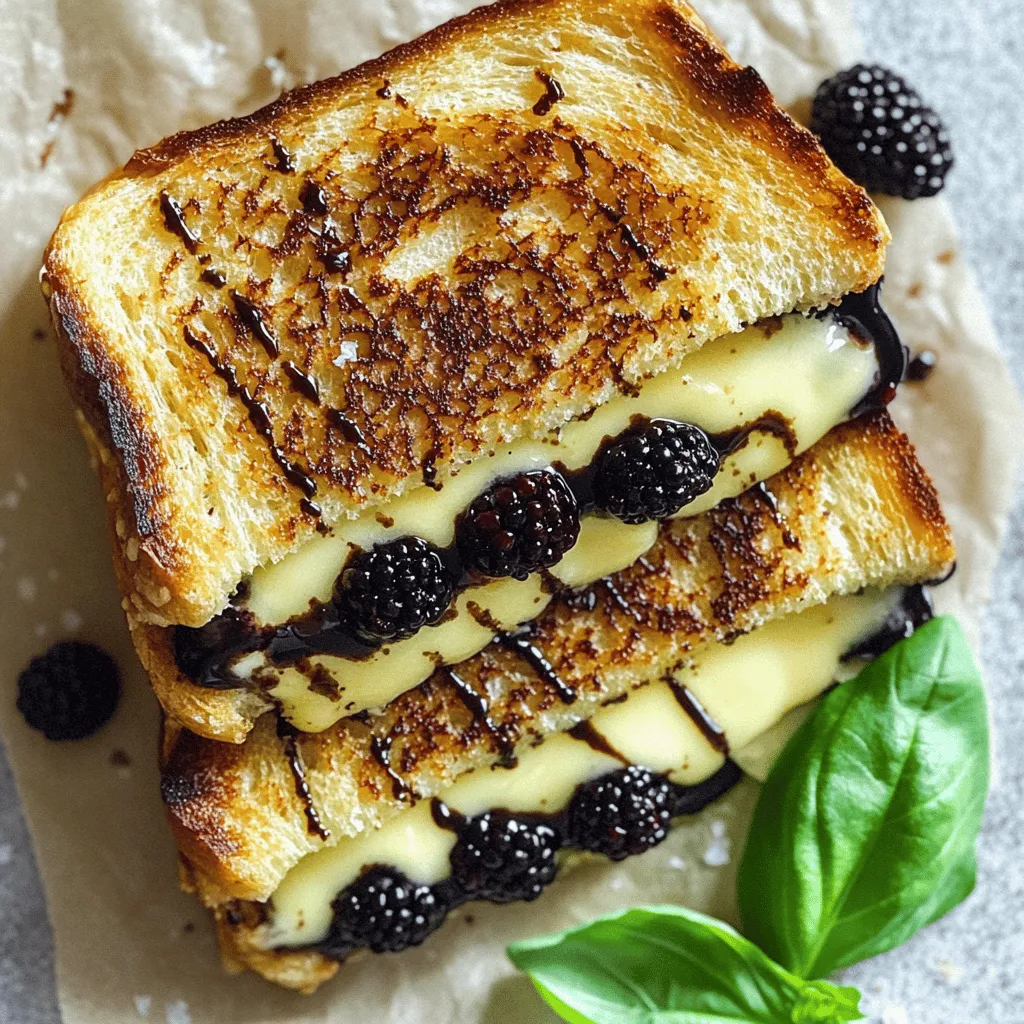 Blackberry Balsamic and Brie Grilled Cheese Delight