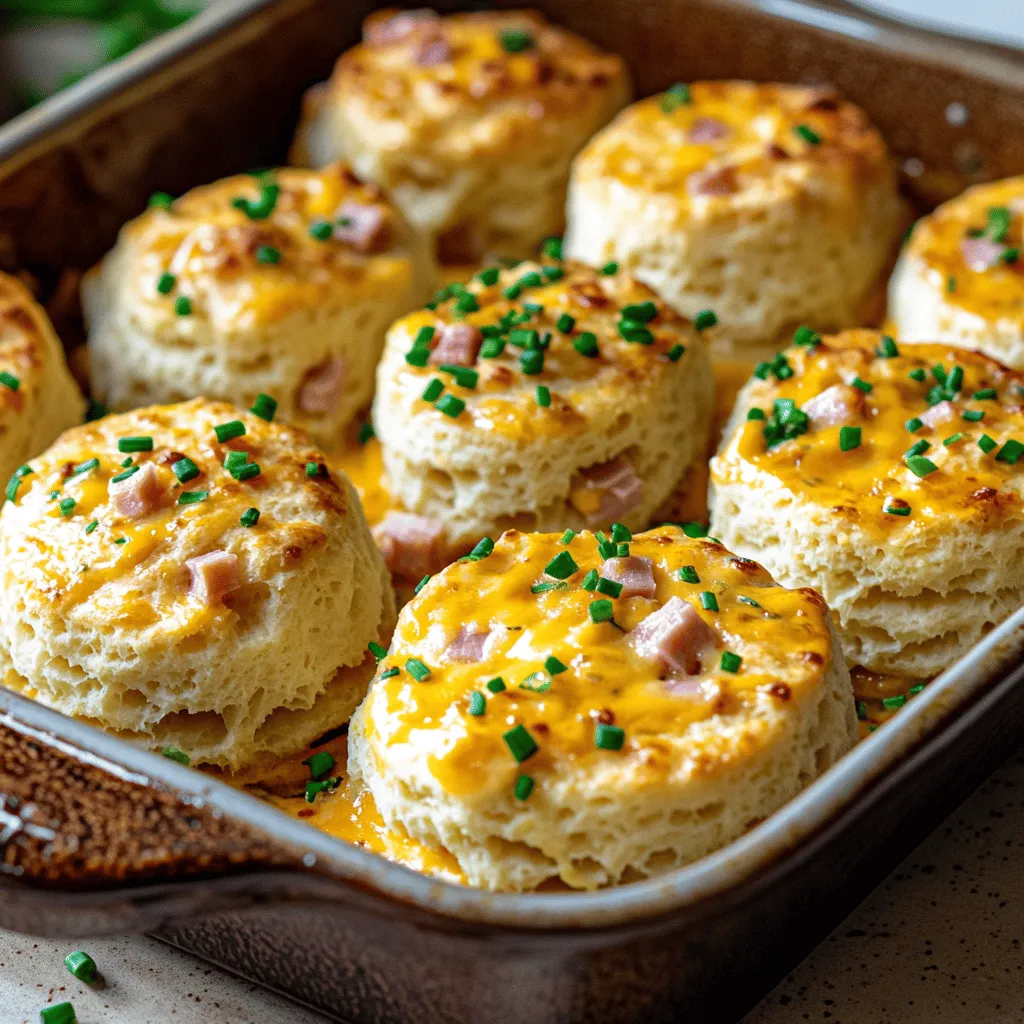 Ham and Cheese Butter Swim Biscuits Simple Comfort Food
