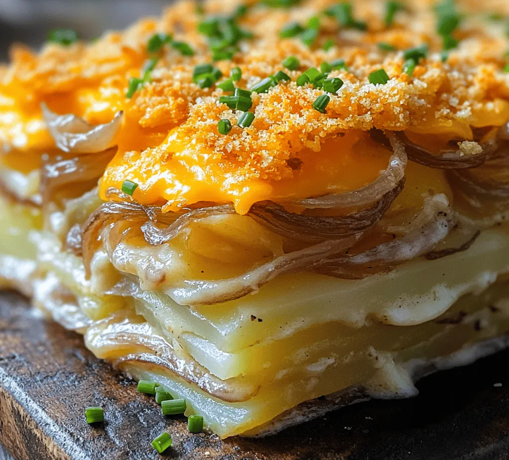 Delve into the warm embrace of comfort food with this Crispy Onion Scalloped Potatoes recipe. Imagine layering tender, thinly sliced russet potatoes with sweet, caramelized onions, enveloped in a rich and creamy sauce, and topped with a golden, crispy breadcrumb crust. This dish is not only a feast for the senses but also a heartwarming addition to family dinners and festive occasions alike. As you explore the art of crafting this classic side dish, you’ll find that it has the power to transform ordinary meals into extraordinary experiences, becoming a beloved staple at your table.