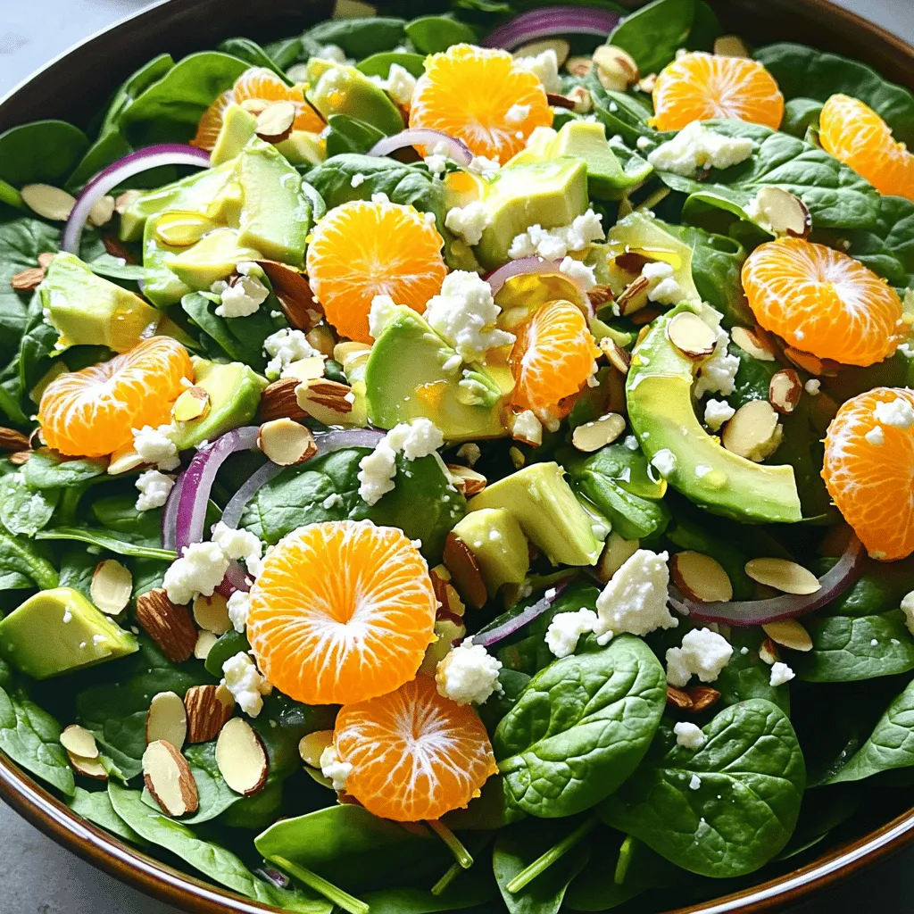 Mandarin Orange Spinach Salad Fresh and Flavorful Dish