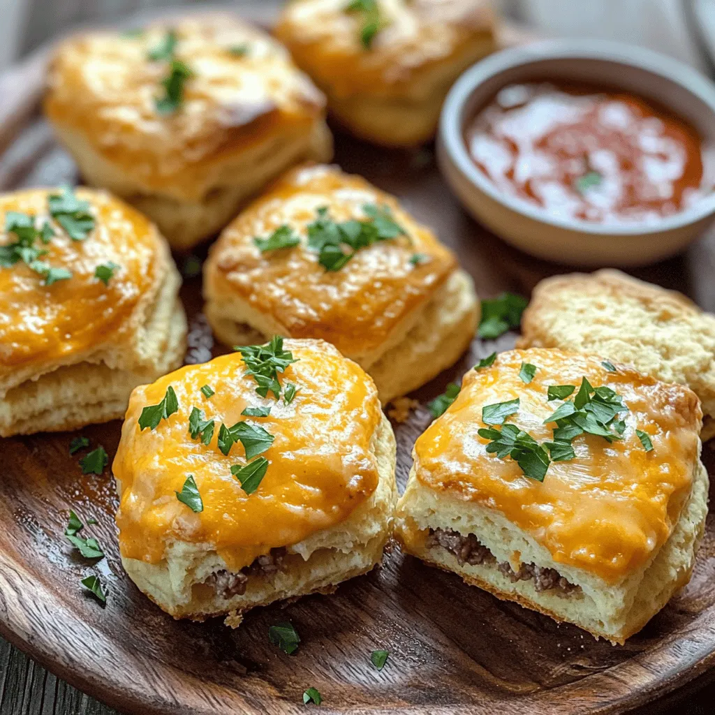 Cheesy Beef Biscuit Bombs Irresistible Party Appetizer