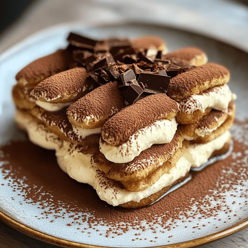 To make the best tiramisu, gather these key ingredients: