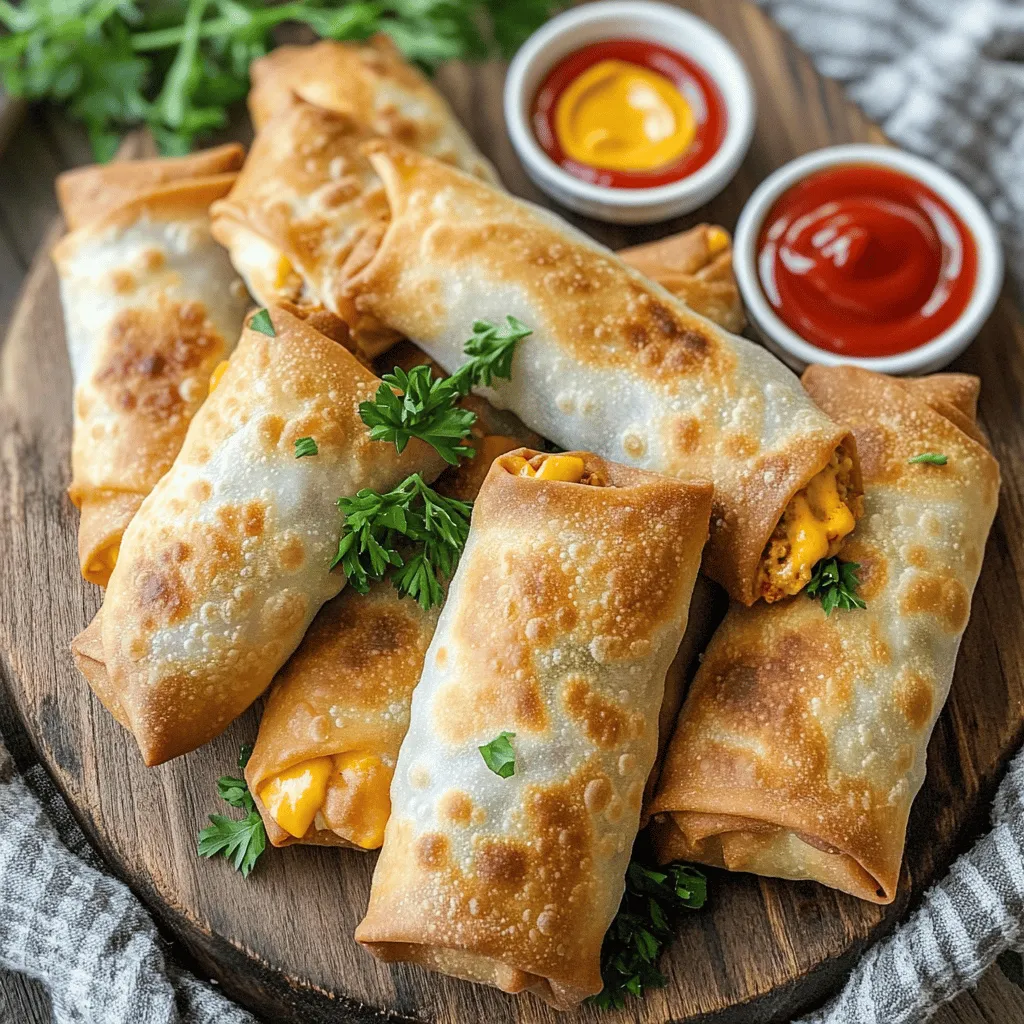 Cheeseburger Egg Rolls Savory Snack Delight