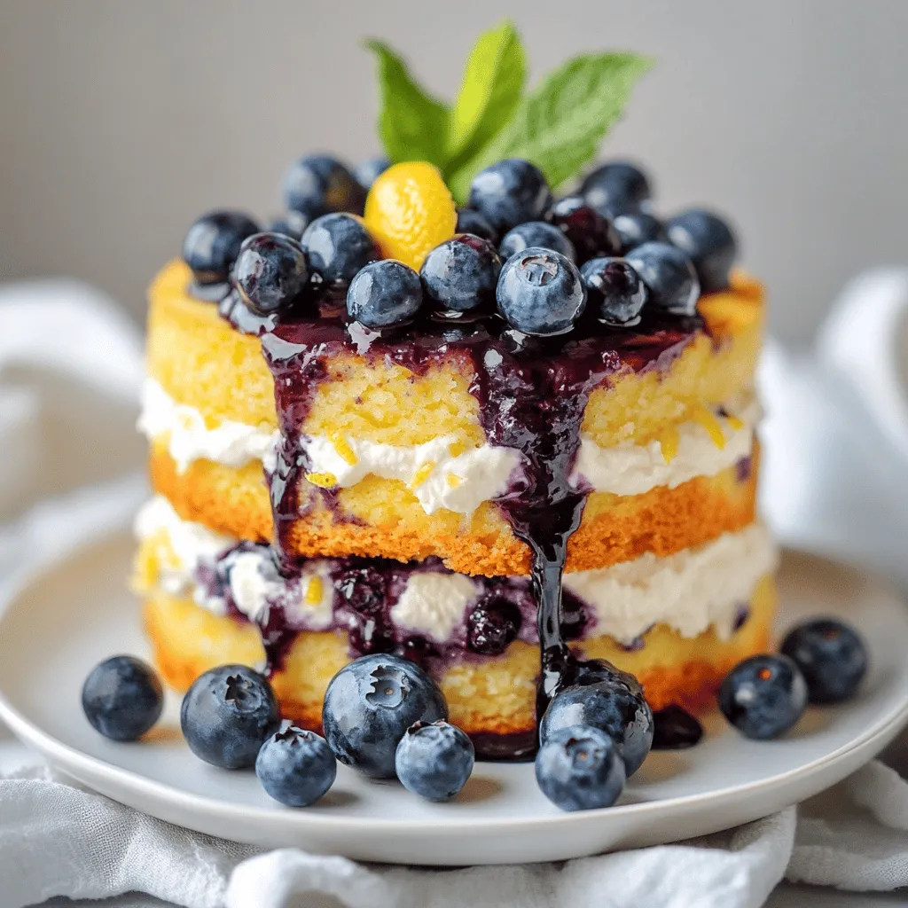 Irresistible Lemon Blueberry Cheesecake Cake Recipe