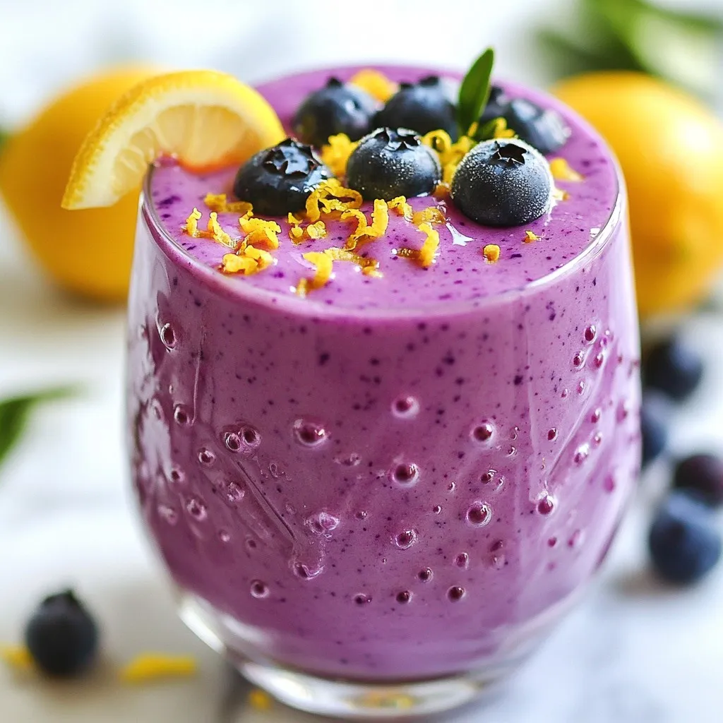 Blueberry Lemon Cheesecake Smoothie Simple Recipe