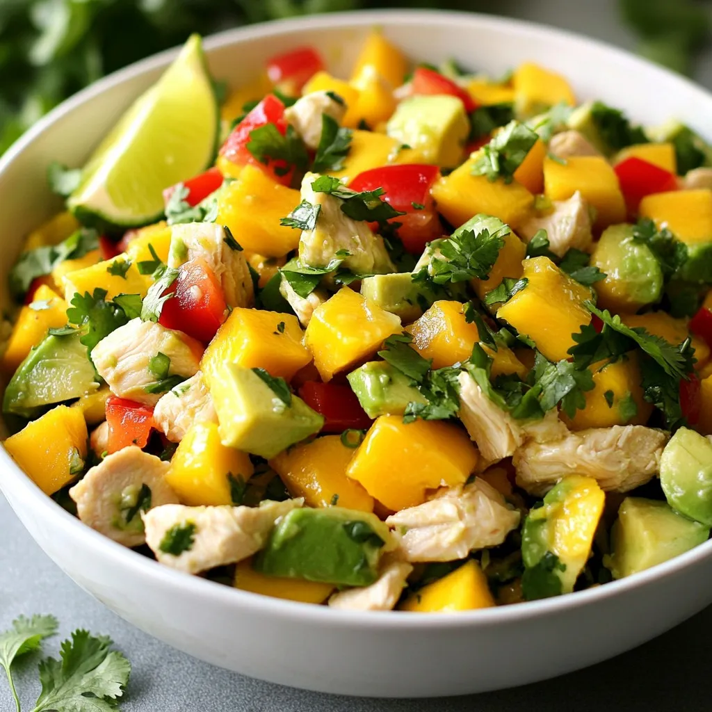Mango Avocado Chicken Salad Fresh and Flavorful Dish