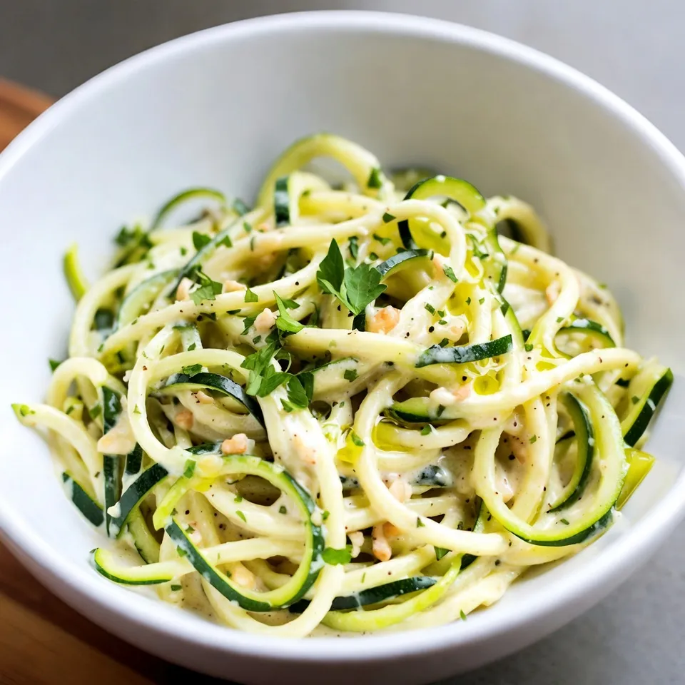 Creamy Garlic Parmesan Zoodles Simple and Tasty Dish