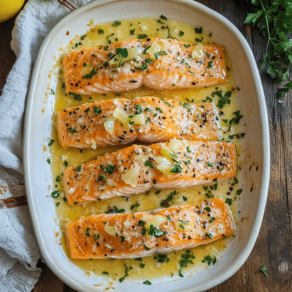 Easy Baked Salmon with Lemon Butter Cream Sauce