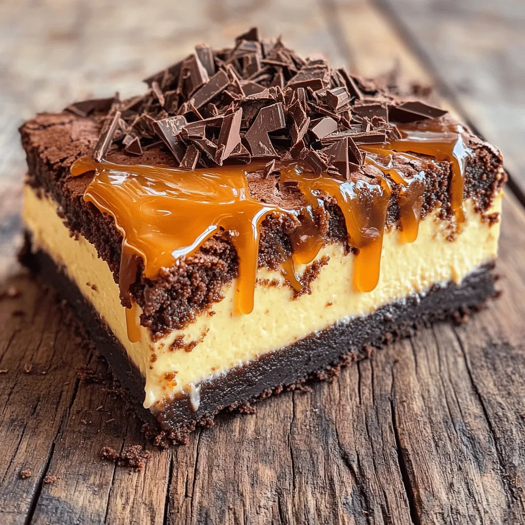 To make a caramel brownie cheesecake, you need a few key ingredients. This recipe has three main parts: the brownie layer, the cheesecake layer, and the caramel sauce.