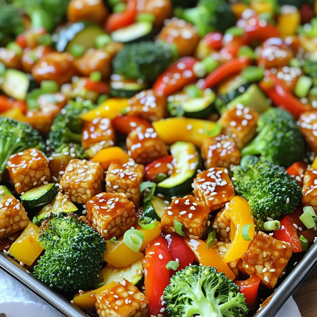 Sheet Pan Sweet Chili Tempeh Veggies Vibrant Delight