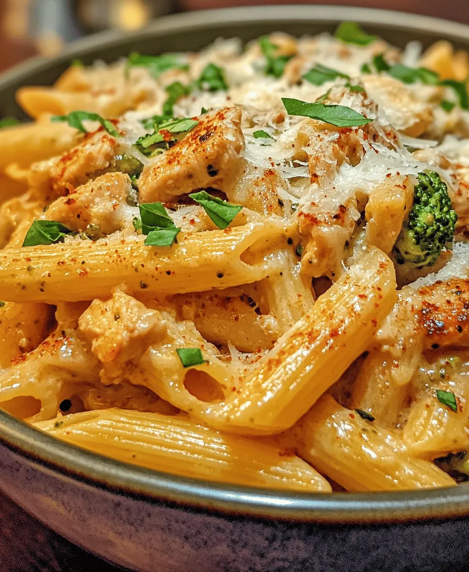Creamy Broccoli and Chicken Penne is more than just a comforting dish; it’s a delightful blend of flavors and textures that brings both satisfaction and nourishment to the table. This recipe is perfect for those who crave a creamy pasta yet want to incorporate healthy vegetables into their meal. The vibrant green broccoli adds a nutritious punch, while tender chicken pieces infuse the dish with protein, making it a well-rounded option for lunch or dinner.