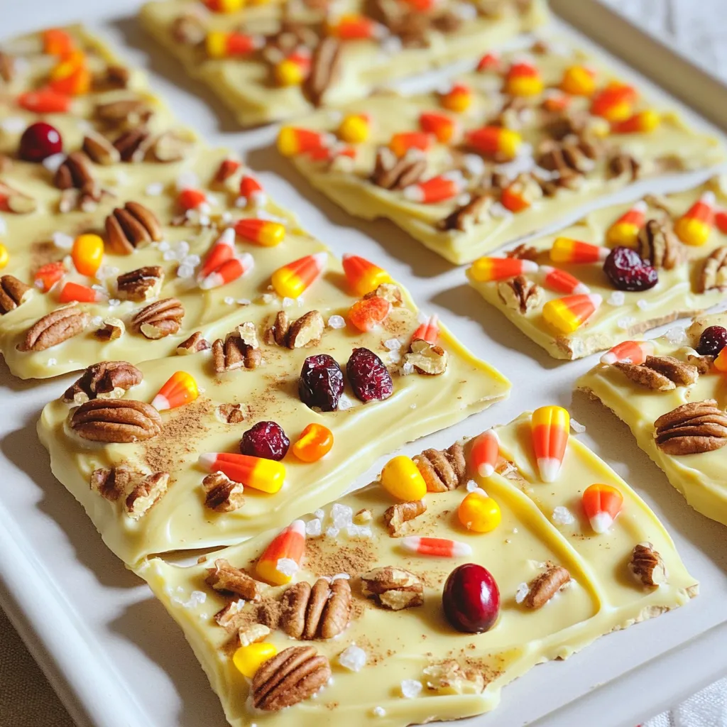 Pumpkin Spice White Chocolate Bark Delightful Treat
