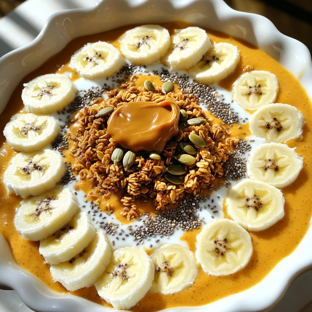 Pumpkin Pie Smoothie Bowl Nutritious Fall Treat
