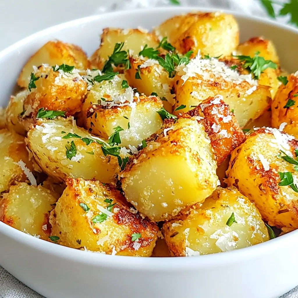 Garlic Parmesan Air Fryer Potatoes Crispy and Easy
