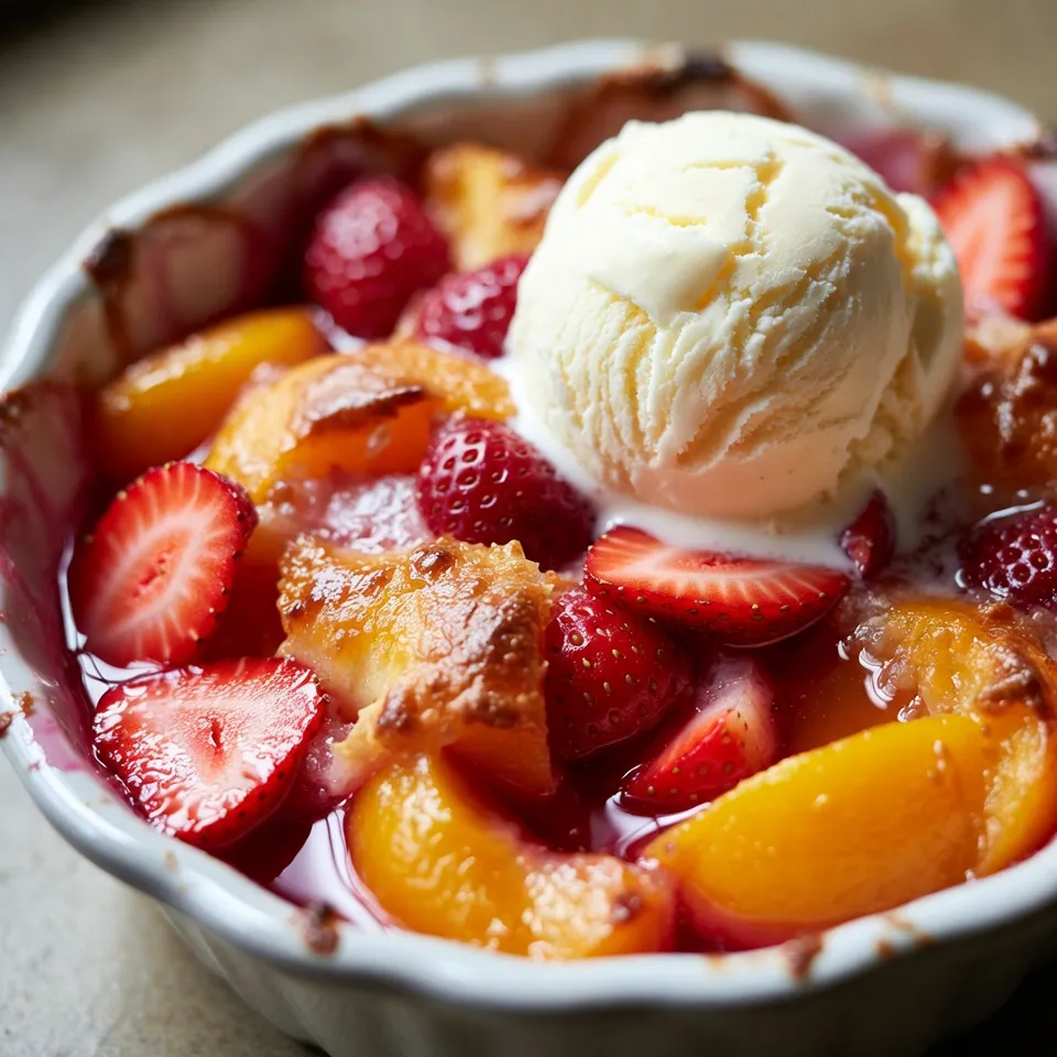 Strawberry Peach Cobbler Flaky and Tasty Dessert