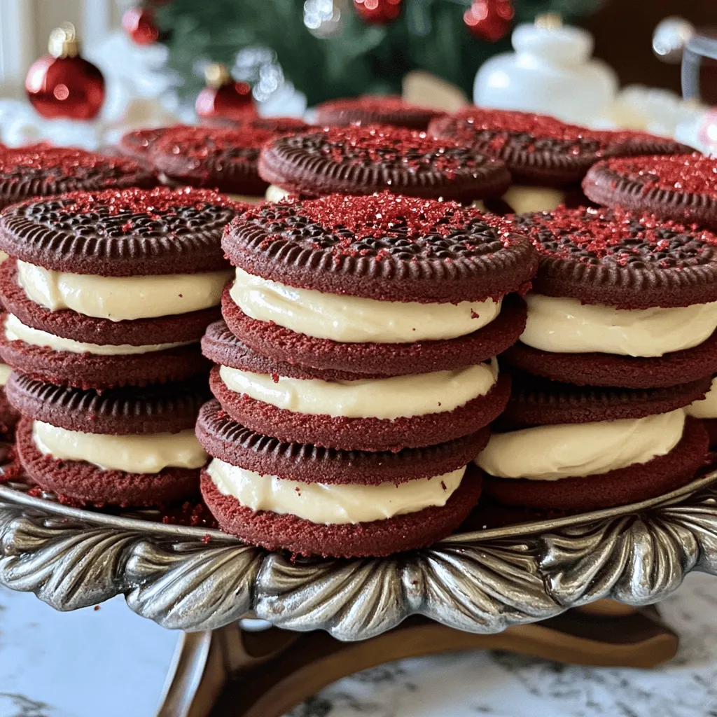 Red velvet Oreos bring a unique twist to the classic cookie. They combine the taste of red velvet cake with the beloved Oreo design. The cookie has a soft, cake-like texture that melts in your mouth. You will notice a hint of cocoa and a slight tang from the cream cheese filling. This flavor profile makes them a delightful treat for any occasion.