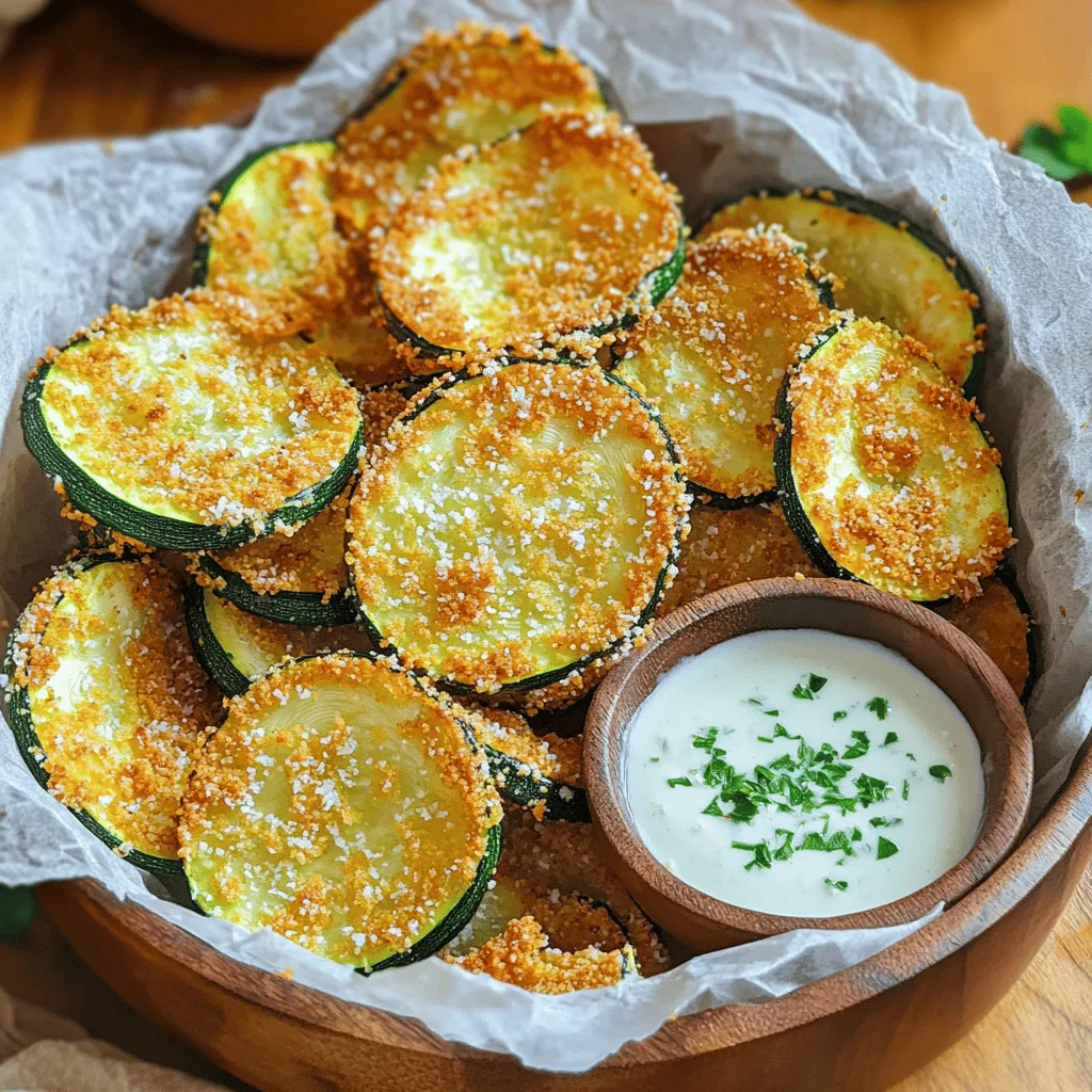 Air Fryer Ranch Parmesan Zucchini Chips Delight