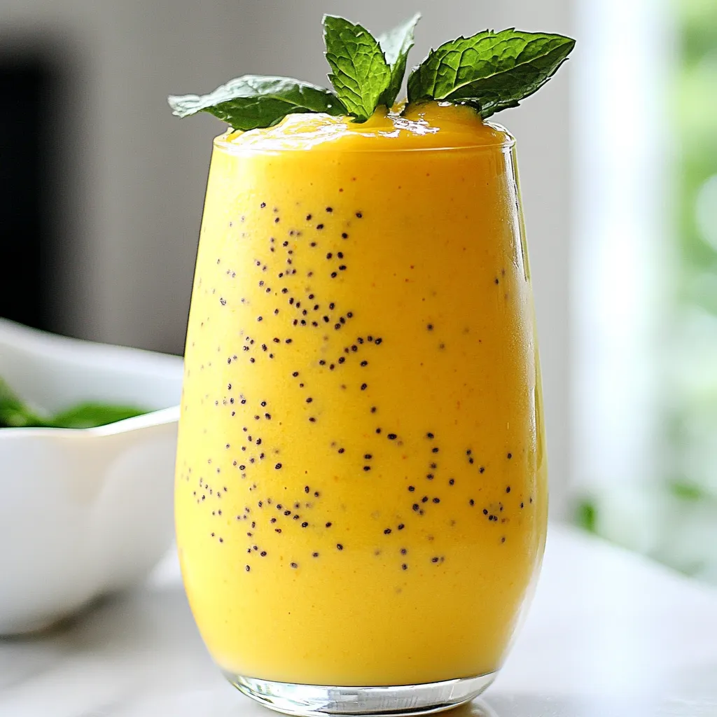 Coconut Mango Chia Smoothie Refreshing and Nutritious