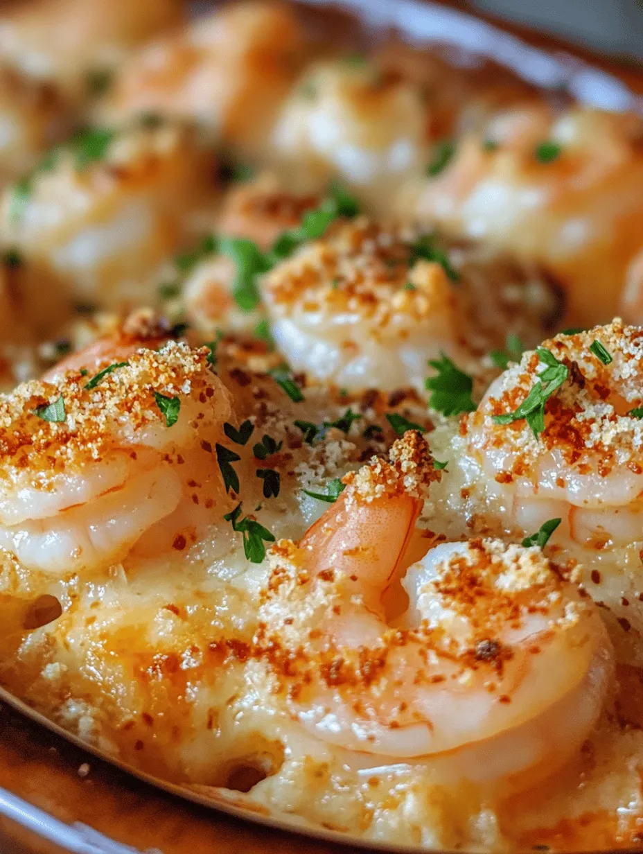Delicious Garlic Shrimp Gratin