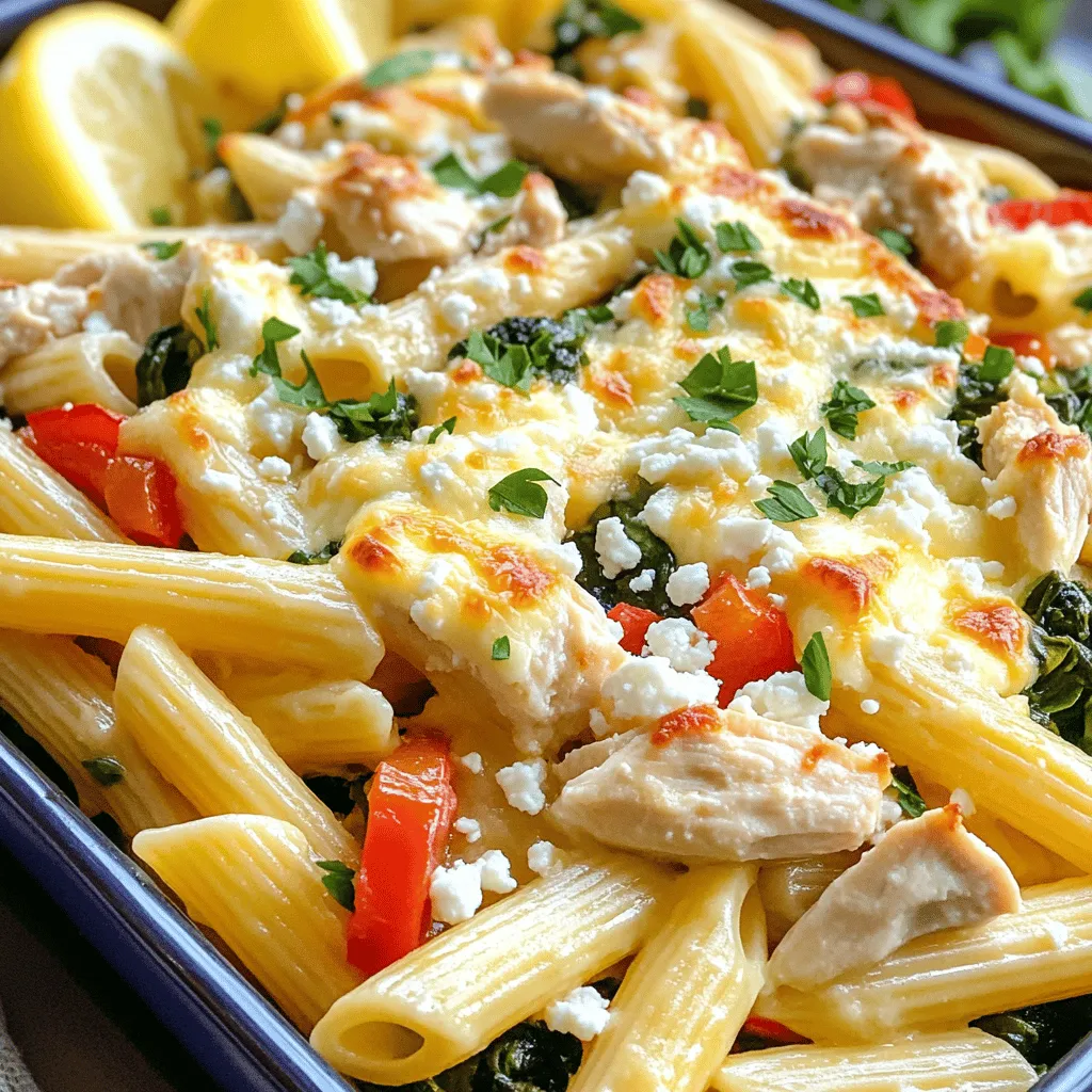 Greek Chicken Pasta Bake Flavorful Easy Dinner Dish
