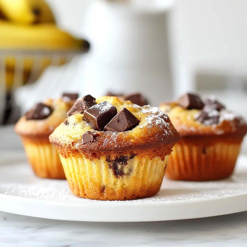 Chocolate Chunk Banana Muffins Easy and Delicious Recipe