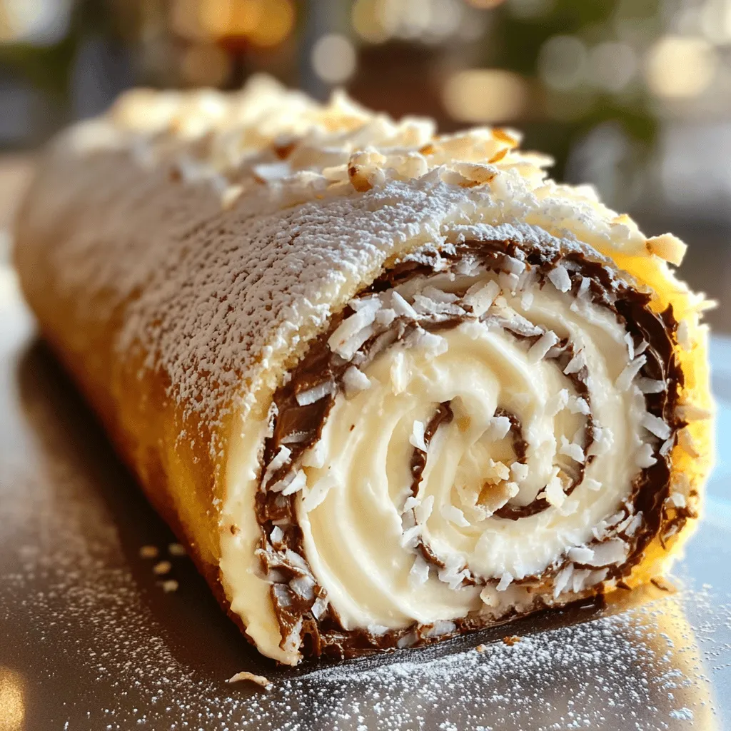 Coconut Almond Swiss Roll Cake Delightful and Easy Recipe